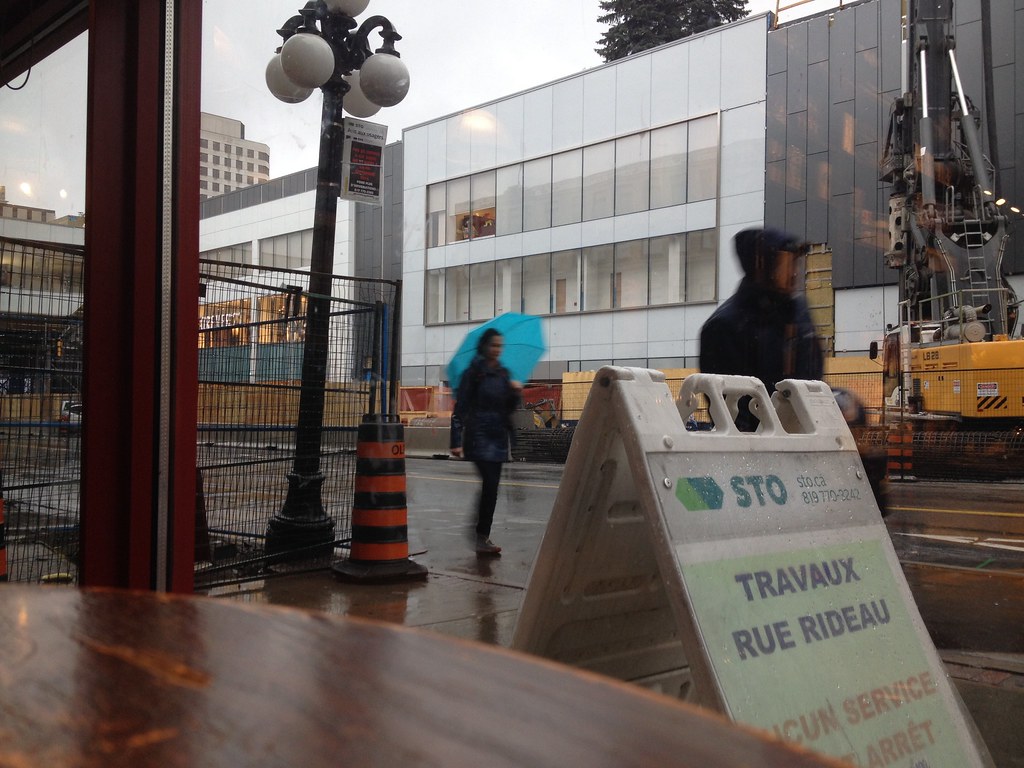 A day for bright umbrellas in Ottawa