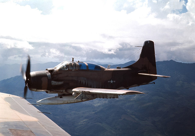 Vietnam War 1966-67 - A1E Skyraders - Photo by Rick Parker