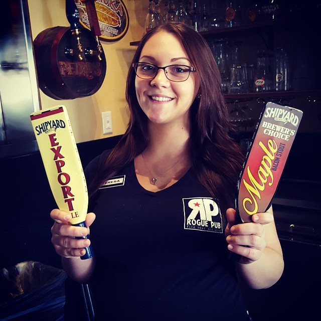 Join us tonight for a Shipyard Brewing Spotlight as we feature their new Maple Bacon Stout!  Enjoy Shipyard Brewing beer specials, score some swag and meet the brewery rep!  Happy Friday!  #roguepuborlando #craftbeer #craftbeerorlando #shipyardbrewing #ma