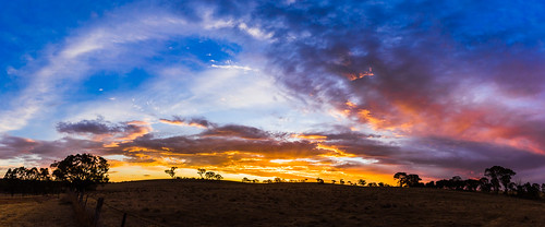 sky landscape sunset clouds miamia au victoria australia heathcote panoramic colour
