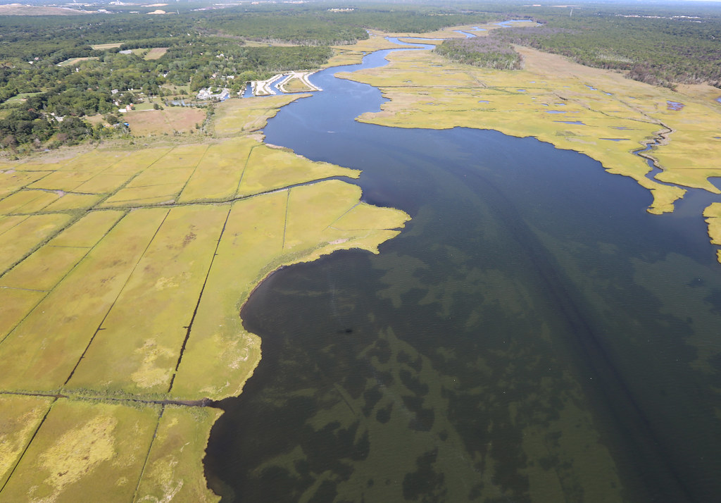 Aerial view of coast marsh at Wertheim National Wildlife Refuge - 2016