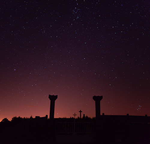 sky cemetery stars purple astrophotography