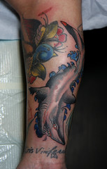 Traditional shark tattoo