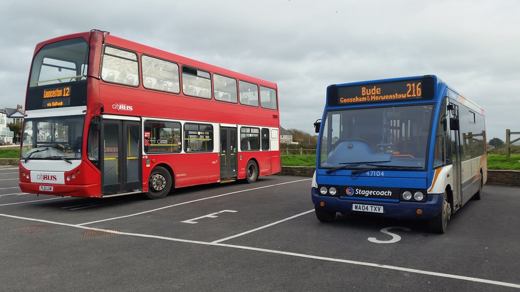 418 - Plymouth Citybus & 47104 - Stagecoach Southwest Bude November 2015