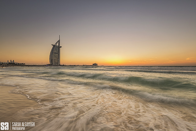 UAE - Slow Motion Sunset At Jumeira Beach