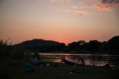 Camp site sunset