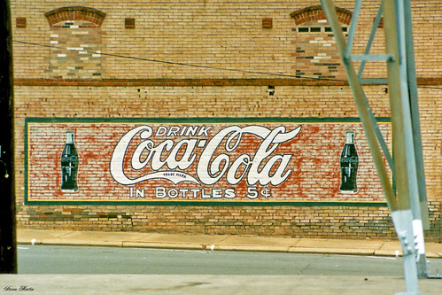 sign wall cityscape texas brickwall cocacola kilgore advertisingsign