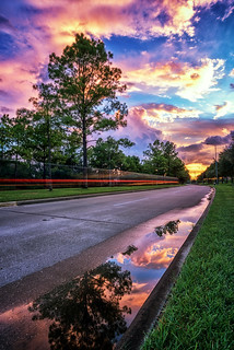 Neighborhood Sunset After the Rain