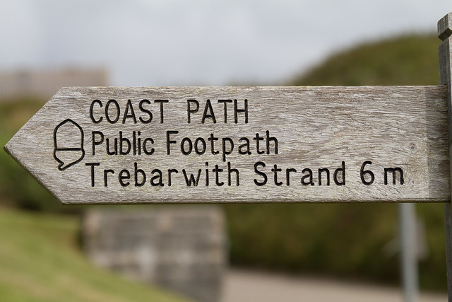 North Cornwall Coast Path Sign