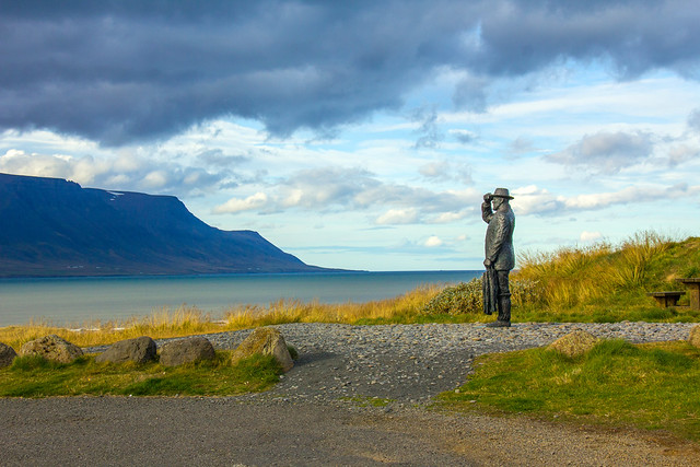 The statue of the Ferryman in Skagafjörður