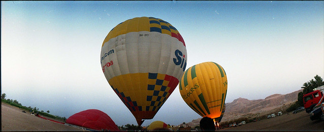 Luxor Egypt Hot Air Balloon Ride Panoramic 2