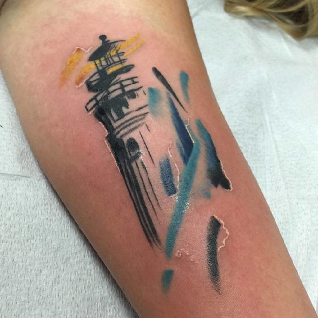 40 Incredible Lighthouse Tattoo Designs  TattooBlend