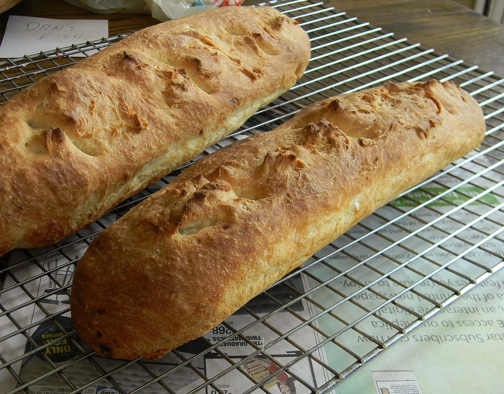 Simple Higher-Fibre Baguettes | Using a touch of white whole… | Flickr