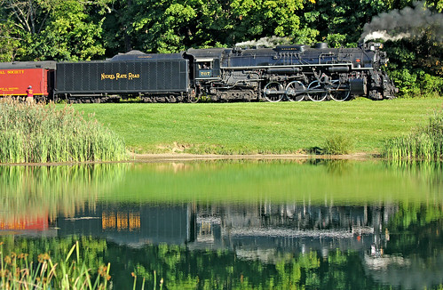 indigolake reflectionphotography cuyahogavalleyscenicrailroad water lake steamengine steamlocomotive steamtrain steamexcursion nkp767 nickelplate767 nickelplateroad767 nickelplateroadno767