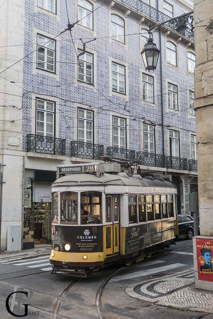 Tram 28 in Lisbon's streets