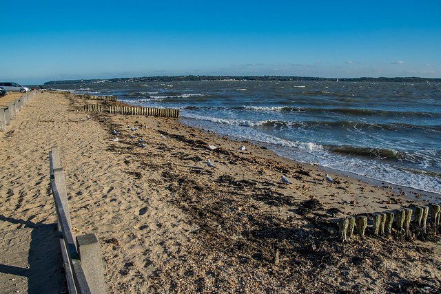 A windy day at Lepe