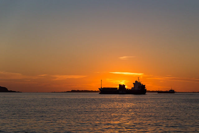 Freighter Sunset