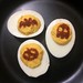 We left it too late and didn&#039;t get to make a jack-o-lantern. Hopefully these devilish eggs are spooky enough to scare off the Halloween spirits.