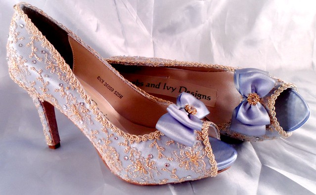 gold lace Marie Antoinette Heels