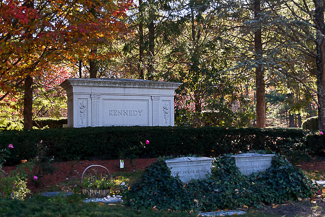 Kennedy Family Graves, Holyhood Cemetery, Chesnut Hill, MA, November 14, 2016