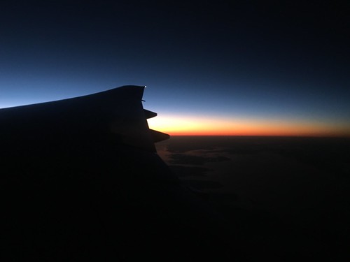 sunset sky airplane
