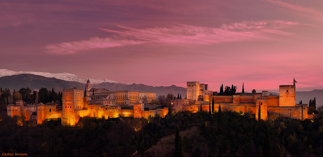 Sunset in The Alhambra, Spain (2.000 followers edition).