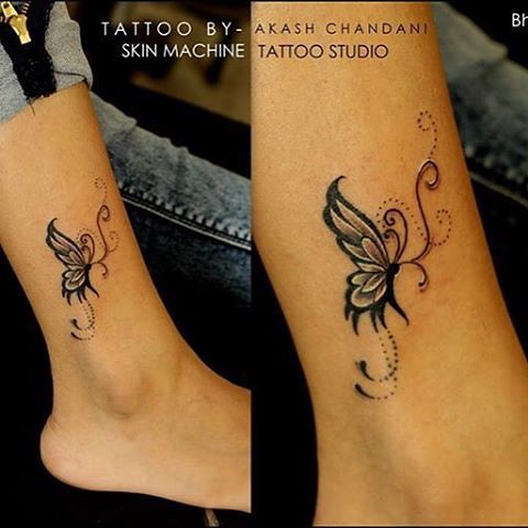 Beautiful Butterfly ankle tattoo by Akash Chandani Your Vi… | Flickr