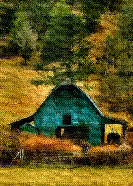 Colorful Barn in Valley
