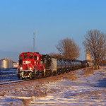 Britt CP SD30C-ECO 5020 leads train B41 into the sunset on the afternoon of 12/20/2016, the next to shortest day of the year.  