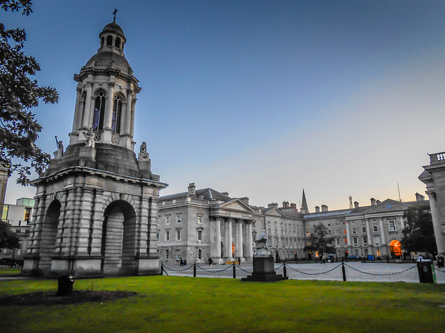 Trinity College Parliament Square and Campanile - Dublin Ireland