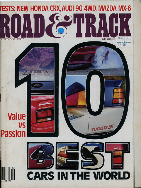 Road & Track December 1987 Cover