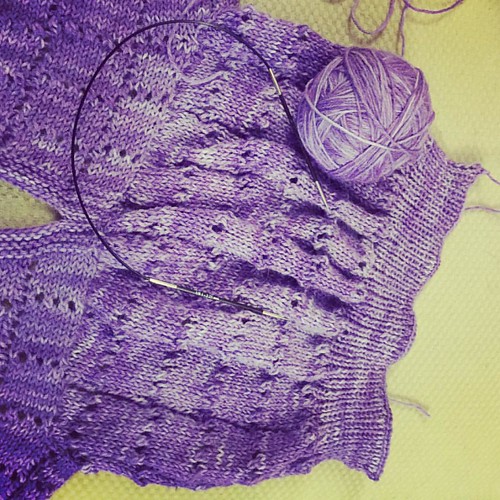Sleeve number one is DONE! On to sleeve number two. The pressure canner is full of quart jars of chicken soup, so it's almost two hours of binge junk 🇹🇻 and my knitting  #jackfrostblousebook #sweaterknit #1940s #1940sfashion #pinupstyle #rockabillyfashi | by thejennigirl