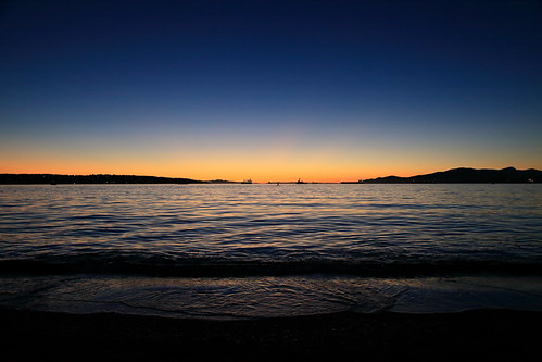 sunset sea sky canada vancouver twilight englishbay