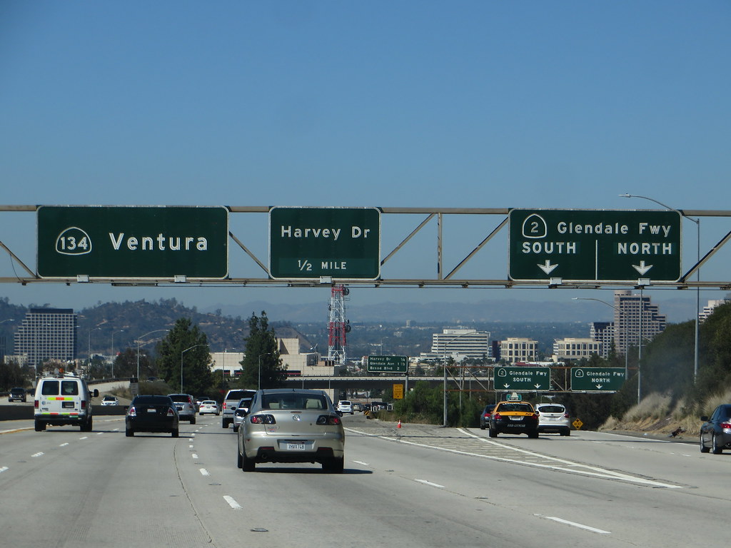Approaching Glendale, California