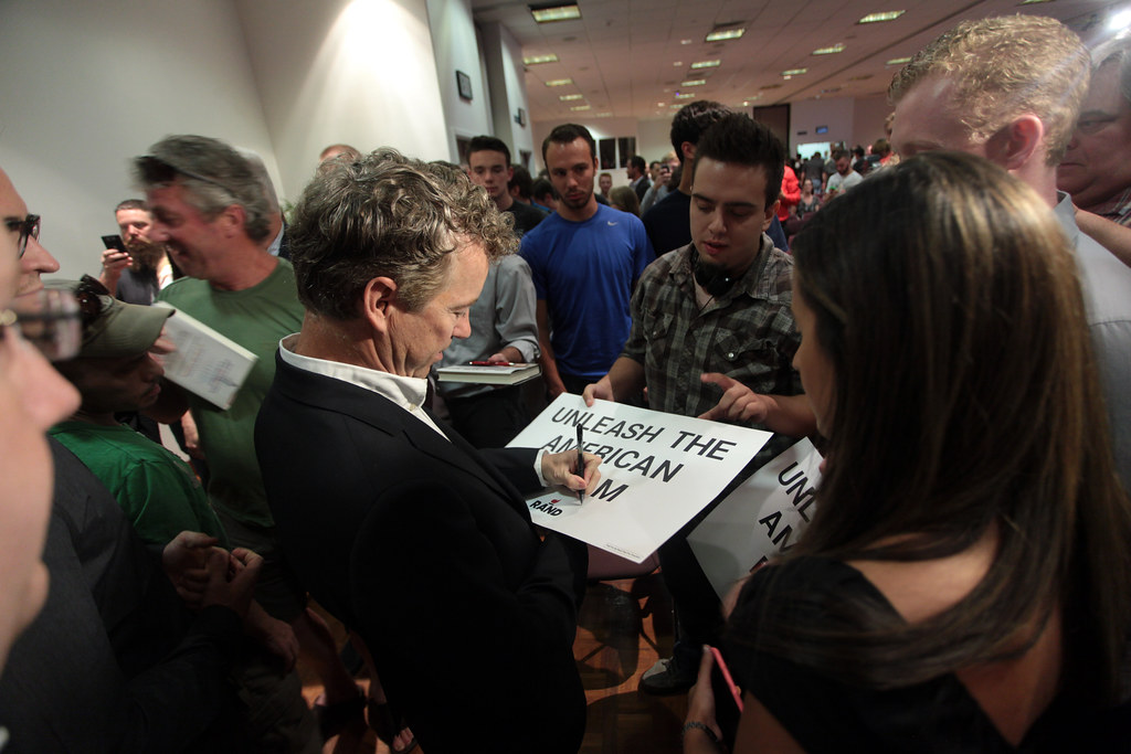 Rand Paul with supporters