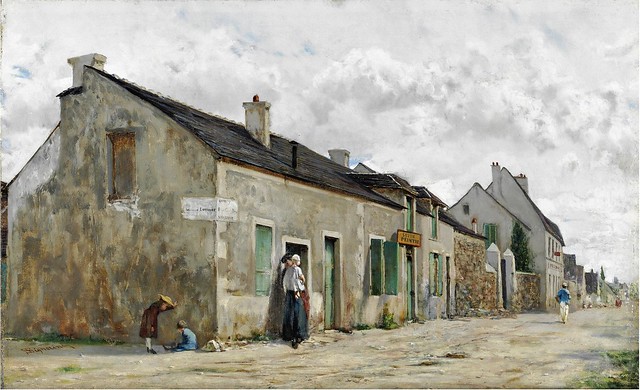 Telemaco Signorini - Strada di paese a sud di Parigi (c.1873)