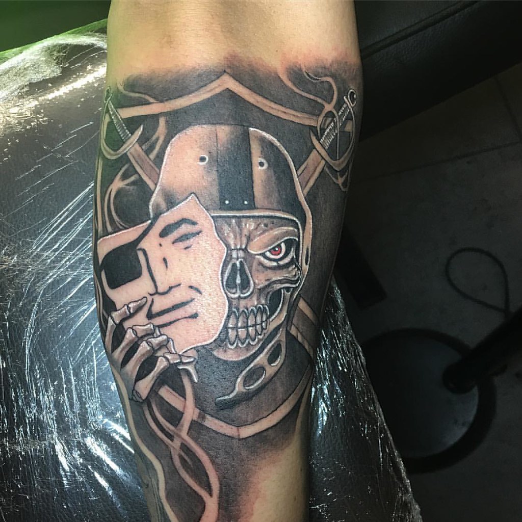 40 Oakland Raiders Tattoos For Men  Football Ink Design Ideas