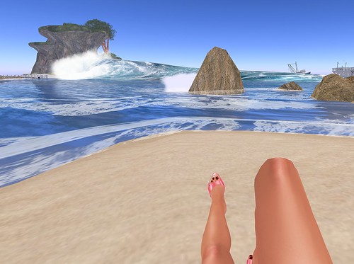 blonde beach secondlife avatar lisalowan 3d virtual