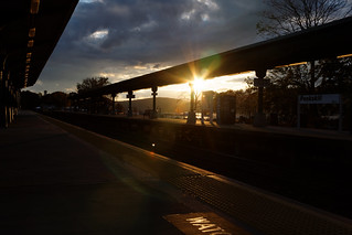 Peekskill Train Station at Sunset