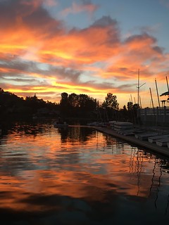 Colorful Sunset at Westlake Village