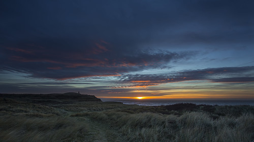 sunset landscape landscapes landoflight manfrotto 6d canon6d canoneos6d lighthouse rubjergknude hirtshals windy sky blue sea seascape colors sun hlandersen