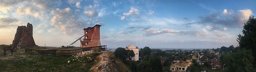Novogrudok Panorama by lemmingby, blue sunset sky panorama castle church evening ruins panoramic belarus novogrudok navahrudak