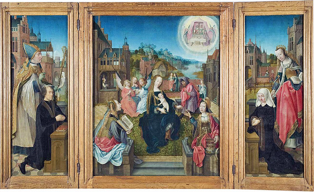 Triptych, Virgin & Child in enclosed garden [1480-1520] - Master of Delft