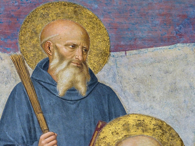 Mon, 09/07/2015 - 08:48 - St Benedict - Detail from Crucifixion fresco by Fra Angelico