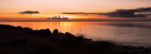 Port William by TrotterFechan, Looking across Luce Bay.port william seascape sunset luce bay galloway