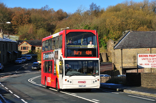 Rosso 102 at Ewood Bridge heading for Bury on a 484 service