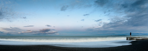 beach clouds dusk hawkesbay light napier newzealand rocks sea sky sunset surf tide water waves caldwell ankh