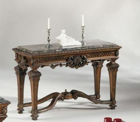 Old World Dark Brown Casa Mollino Sofa Console Table | by sectionalsofas1