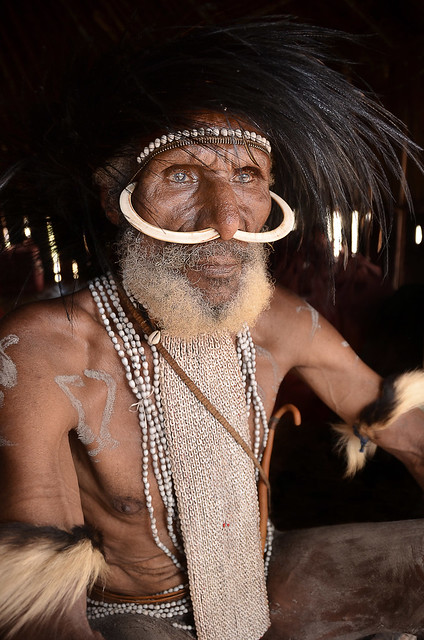 Dani warrior portrait Wamena,  Papua