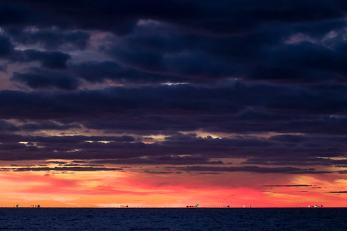 ships sunrise dawn surf bolivarflats galvestoncounty texas seascape clouds gseloff